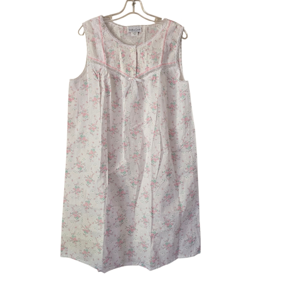 WILLOW CREEK Womens Nightgown Size Large Floral Print‎